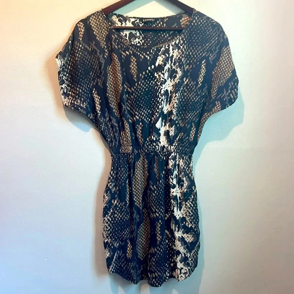 Express XS snake print lightweight tunic dress - Picture 1 of 6